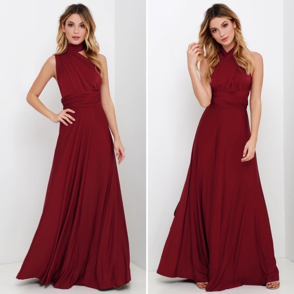 Lulu's | Dresses | Lulus Always Stunning Convertible Maxi Dress Xs | Poshmark